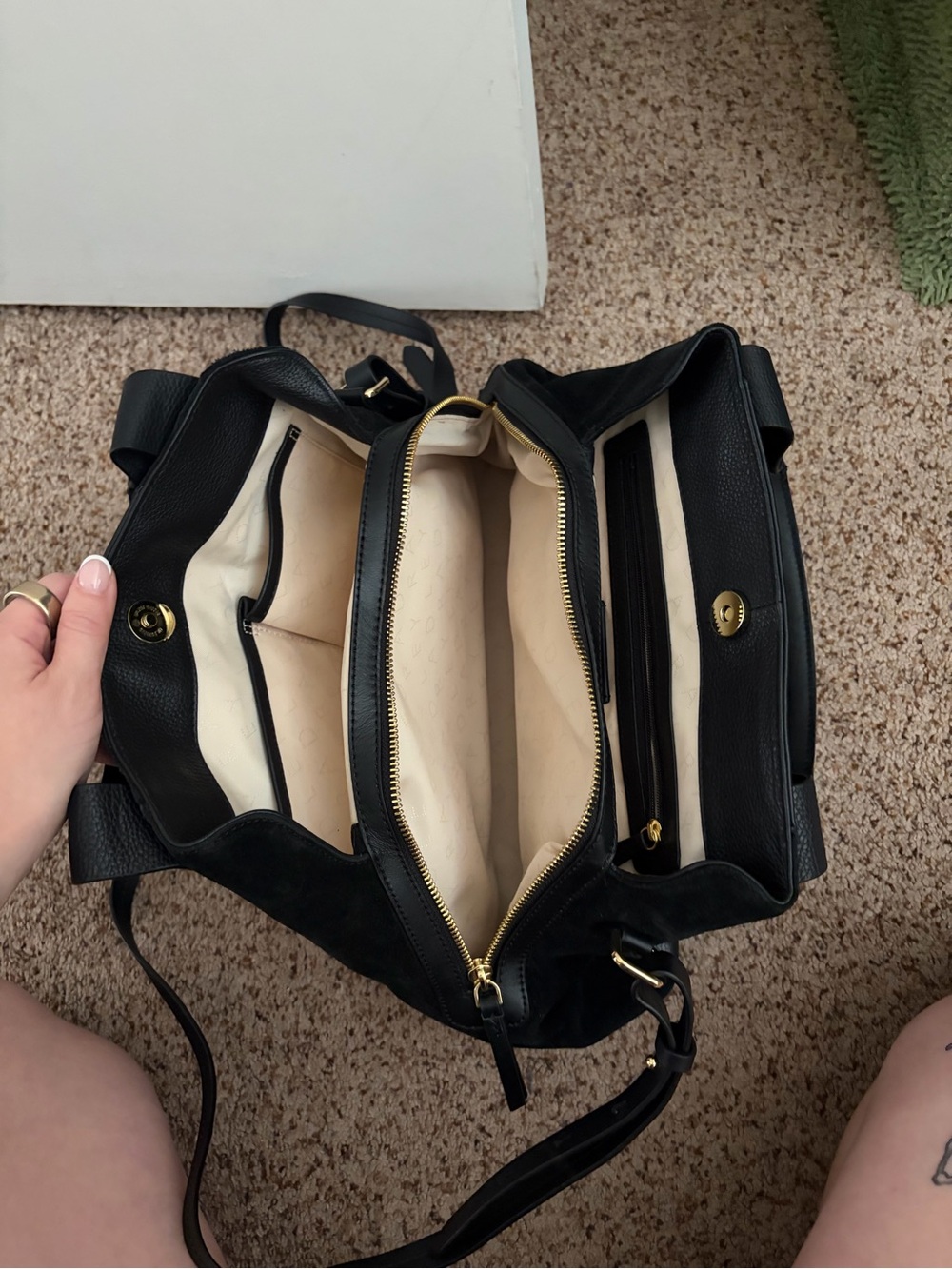 Radley London Black Structured Multi-Textured Tote - Picture 3 of 6